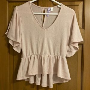 Francesca’s Blush Crop Top- Size M